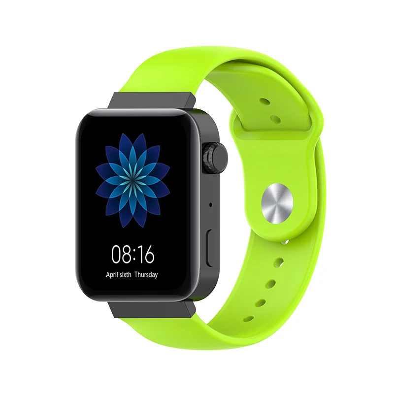 A Grass green Стильный ремешок для xiaomi Watch band спортивный силиконовый браслет для xiaomi smart watch correa для xiaomi band аксессуары для часов - Цвет: A Grass green