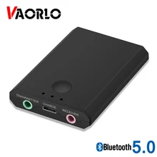 VAORLO Bluetooth Adapter Audio Empfänger TV Sender Drahtlose V 5,0 Adapter Für Kopfhörer TV Stereo Musik Mit 3,5mm AUX jack