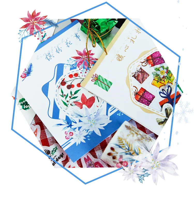 40 шт Kawaii Рождественские наклейки милые канцелярские наклейки декоративные наклейки для детей DIY Дневник принадлежности для скрапбукинга