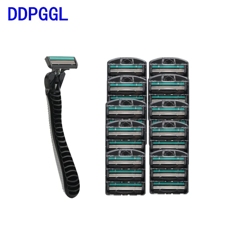 

DDPGGL Men Quality Assurance Replaceable Blade 3 Layer Blade 1Holder 30 Blades Private Facial Effectively Clean Stainless Steel