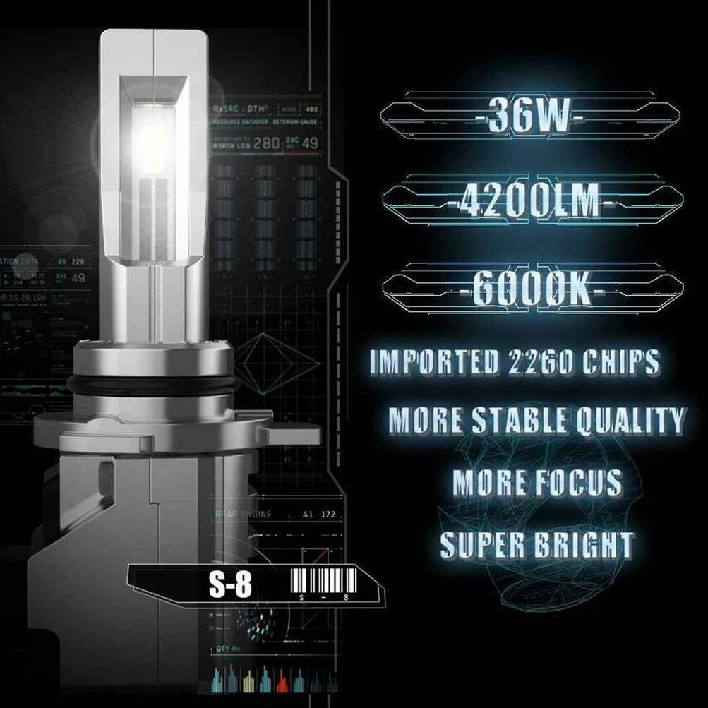 YOTONLIGHT из 2 предметов H4 Светодиодная лампа для фар для H7 H11 автомобиля 9005 Hb3 Led Hb4 9006 9012 Hir2 H1 H8 Противотуманные фары 72 Вт 8400LM 6000K 12V