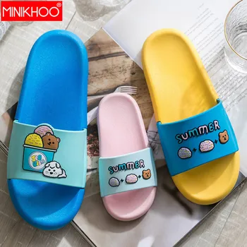 

2020 New Children's Slipper Boy Girl Beach Flip Flops Cartoon Kids Shoes Cartoon Bear Slippers Kids Cute Summer Indoor Slippers