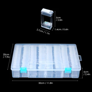 

Hot 42/64/84/112 Slots Transparent Plastic Storage Box For jewelry Rings Rhinestone Diamond Painting Organizer Storage Tool