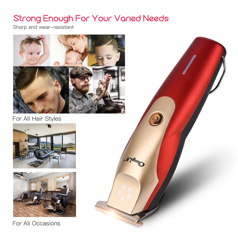 Перезаряжаемая машинка для стрижки волос, профессиональный электрический триммер для волос, машинка для стрижки волос, Беспроводная Машинка для удаления волос, триммер для бороды, мужской 37