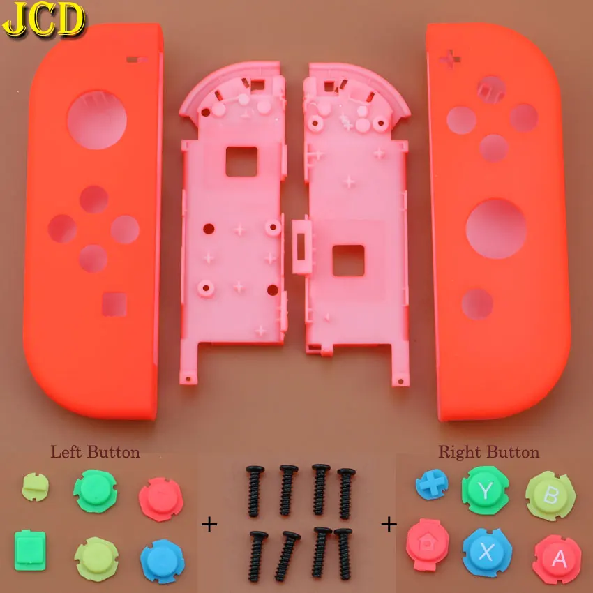 JCD с инструментами корпус оболочка Крышка для переключателя shand NS Joy-Con контроллер защитный чехол W/ABXY Кнопка D-Pad для NX Joy Con - Цвет: L Red
