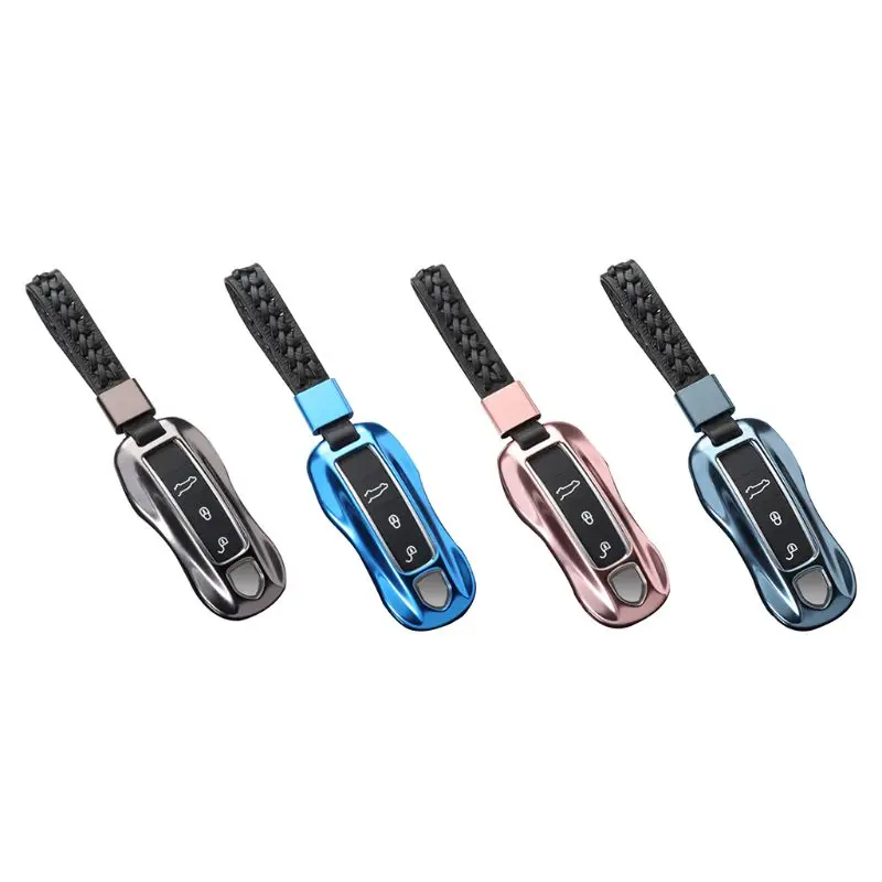 Car Kelyess Remote Fob Case Cover Metal Protective Shell for Porsche