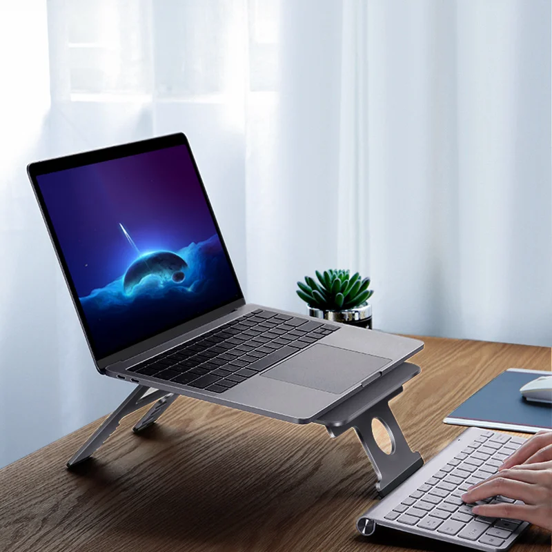  Llano Aluminum Alloy Notebook Stand Lift Table Multi-speed Adjustment Foldable portable Notebook St