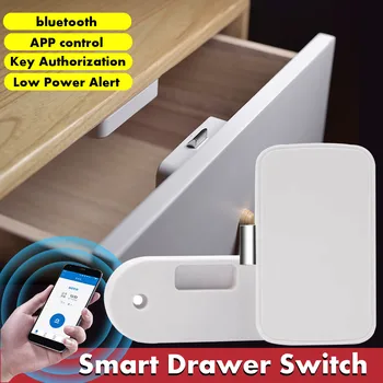 

New Smart Drawer Cabinet Lock Keyless Bluetooth APP Unlock Anti-Theft Child Safety File Security Drawer Switch Low Power Alert