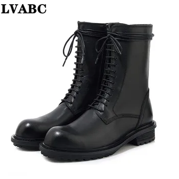 

2019 Women Boots Ladies Shoes Brand Botines Mujer Mortorcycle Boots Cross-tied Boots New Botas Mujer Gladiator Bota Feminina