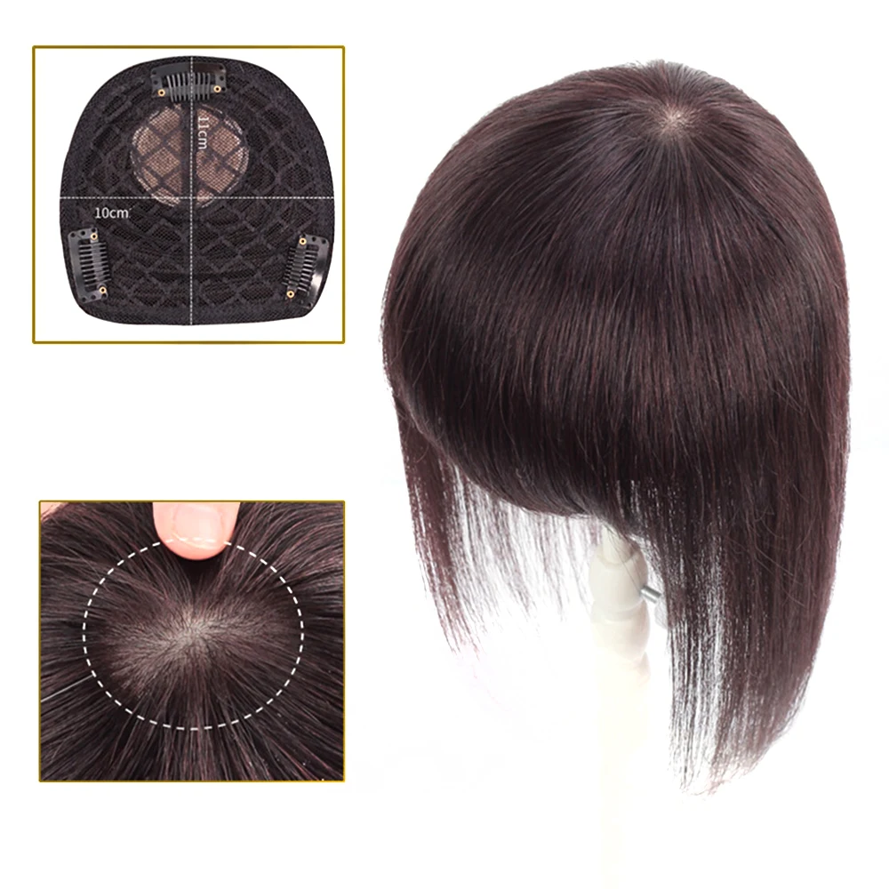 

Clip In Human Hair Fringe With 3 Clips Natural Hair Bangs Hair Topper Human Hair False Bangs Overhead Clip In Hairpiece Bangs