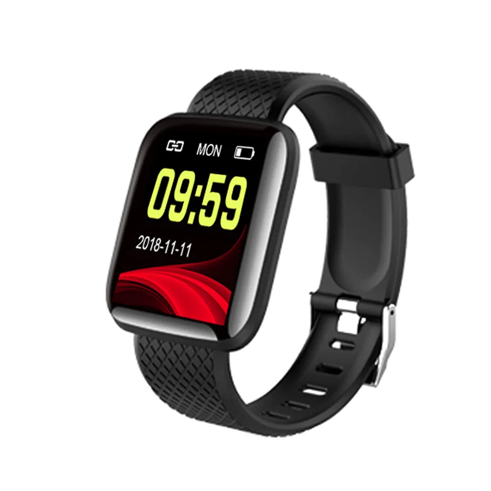 ID116plus Intelligent Wristband Fitness Bracelet Tracker Bluetooth 4.0 Step Counter Heart Rate Monitor Band Sports Wristwatches