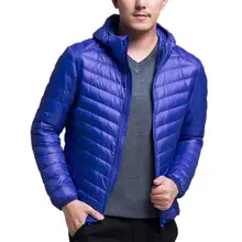 С фабрики, Мужская Легкая 90% пуховая куртка с капюшоном, парка, пальто, Новинка