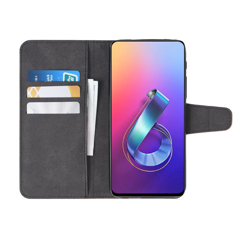 

Applicable Asus ZenFone 6 Leather Phone Cover Multi-functional Card Instert Phone Case Shenzhen Manufacturers Customizable