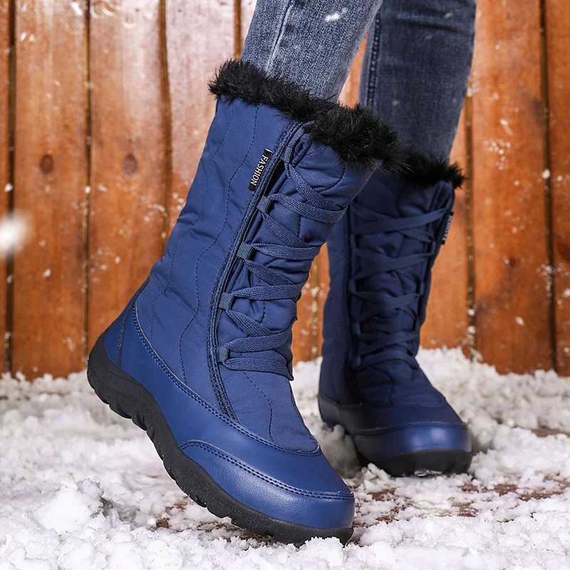 Winter Keep Warm Women Snow Boots Fashion Waterproof Women Shoes Comfortable Trend Hot Sale High Top Women Cotton Shoes