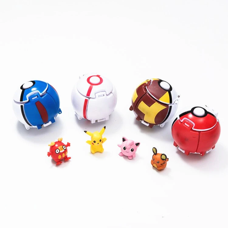Poke Ball аниме куклы карманные монстры Poke cosplay Реквизит игрушки сенсорный может флип и взрываться Пикачу Go игрушка