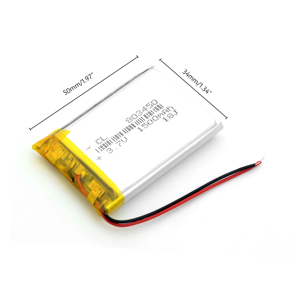 1/2/4 шт. Новое высокое Ёмкость 1500 мА/ч, литий-ионный полимерный Дополнительный внешний аккумулятор, Батарея 3,7 V 803450 литий-полимерный аккумулятор Lipo батареи с защитой PCB