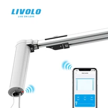 LIVOLO Wifi Curtain Motor,Smart Google Home Alexa Wireless Control,Straight 1-4m Track Splicing,LIVOLO APP Operation