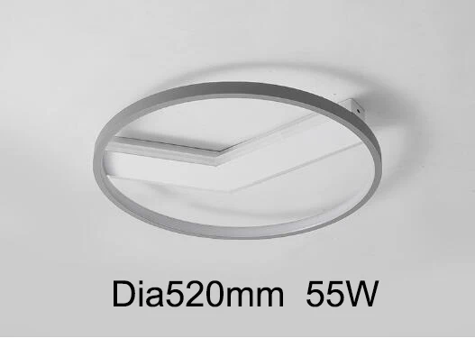 C Style Dia520mm Современная светодиодная люстра освещение для спальни Кабинета фойе серый+ белый цвет 90-260 В люстры светильники поверхностного монтажа - Цвет абажура: C Style Dia520mm