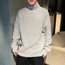 Winter Turtleneck Sweater Men Warm Fashion Solid Color Casual Knit Sweter Men Streetwear Loose Long Sleeve Pullover Man Clothes Winter Turtleneck Sweater Men Warm Fashion Solid Color Casual Knit Sweter Men Streetwear Loose Long Sleeve Pullover Man Clothes