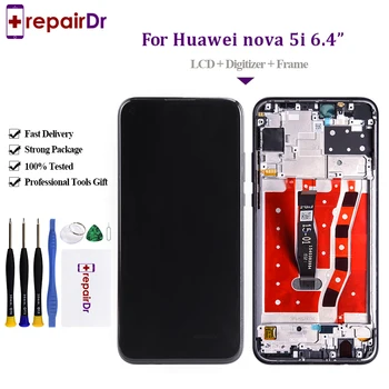 

For Huawei nova 5i LCD Display with Touch Screen Digitizer Assembly For Huawei Nova 5i +Frame Replacement LCD