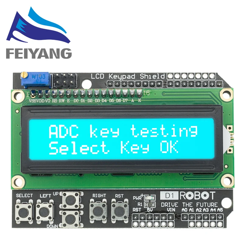 ЖК клавиатура Щит 1602 дисплей Модуль для Arduino ATMEGA328 ATMEGA2560 raspberry pi UNO синий экран|lcd