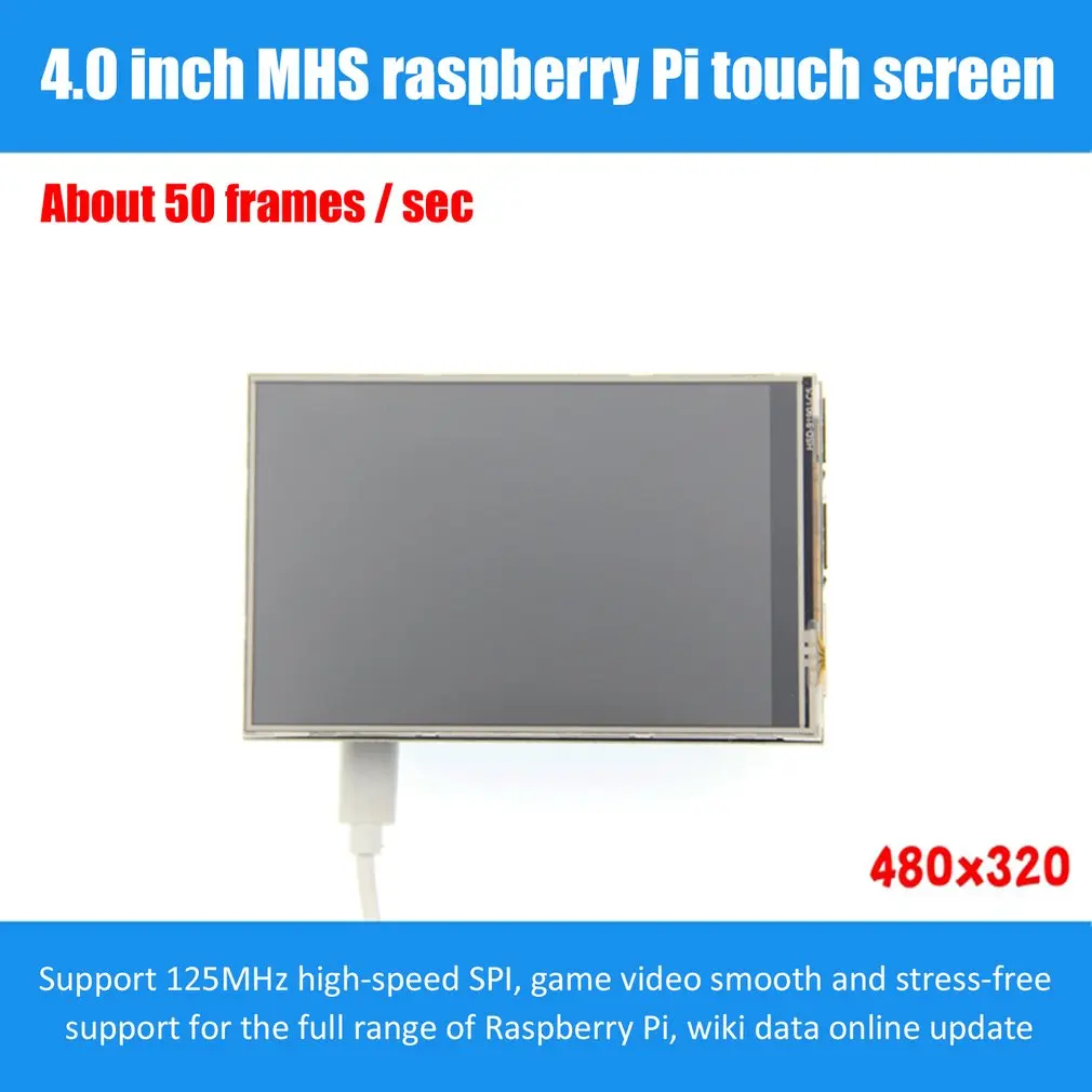 3.5/4.0 inch MHS TFT GPIO LCD Module Screen Display with Touch Panel Support 125MHz SPI Input for Raspberry Pi