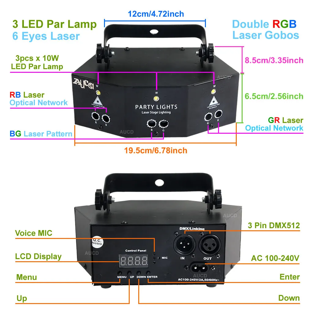 RGB DMX музыкальный лазерный проектор со звуковой звездой лампы огни Рождество
