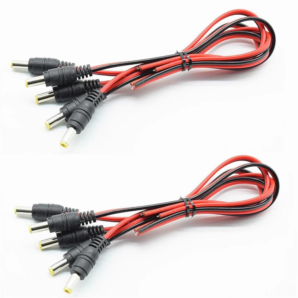 10pcs 12V DC Plug Adapter Cable DC Power Male Female Cable Connector For CCTV Camera DC Plug 5.5* 2.1mm 5.5x2.1 DC Connector