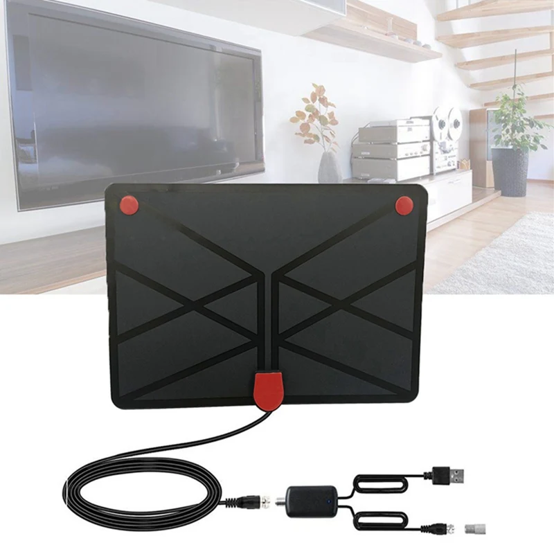 ТВ Антенна Крытый усиленная антенна цифрового ТВ 4K HD DVB-T2 Freeview tv для местных каналов вещания домашнее телевидение 960 миль