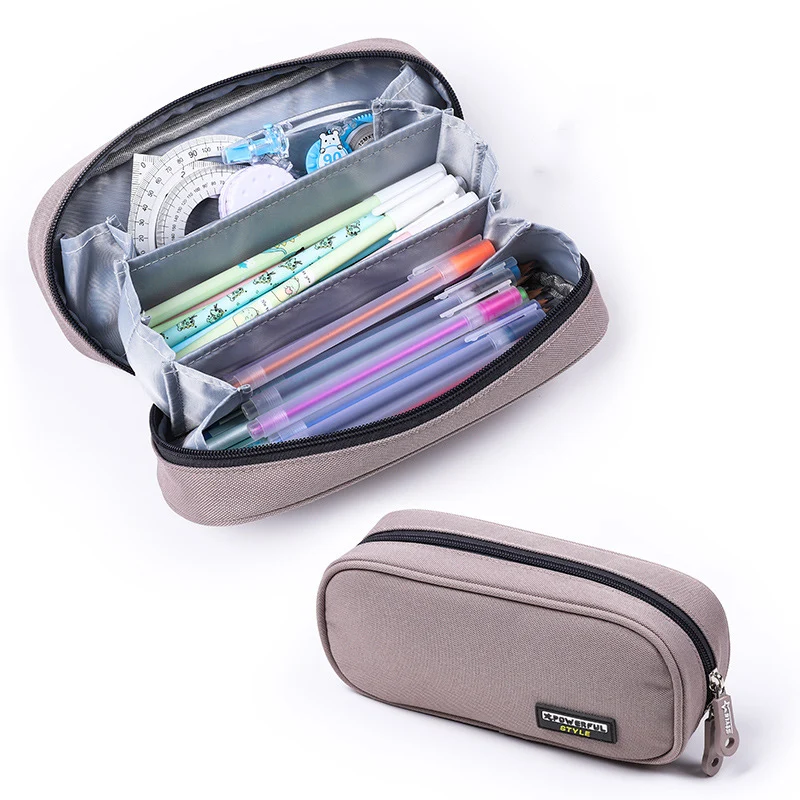 Creative Canvas Exquisite Pencil Case Teenager Cute Pen Case Large Capacity Pencil Bag School Stationery Supplies