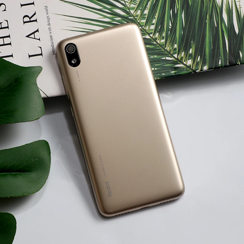Redmi7A корпус для Xiaomi Redmi 7A Пластиковая Задняя Крышка батарейного отсека Запасные части чехол с кнопками объектив камеры