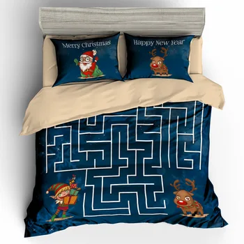 

BESTWENSD Digital Printing merry Christmas bedding set New Year's Gifts 3d christmas bedding Santa Deer,Santa Claus bed set