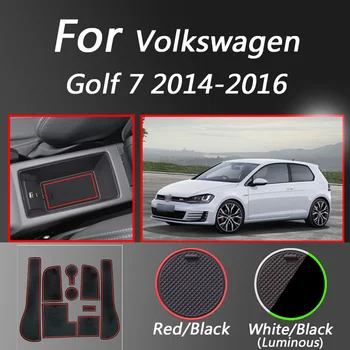 

Anti-Slip Latex Cup Cushion For Volkswagen Golf 7 2014-2016 Dust Proof Door Groove Mat Car Styling Interior Accessories Waterpro