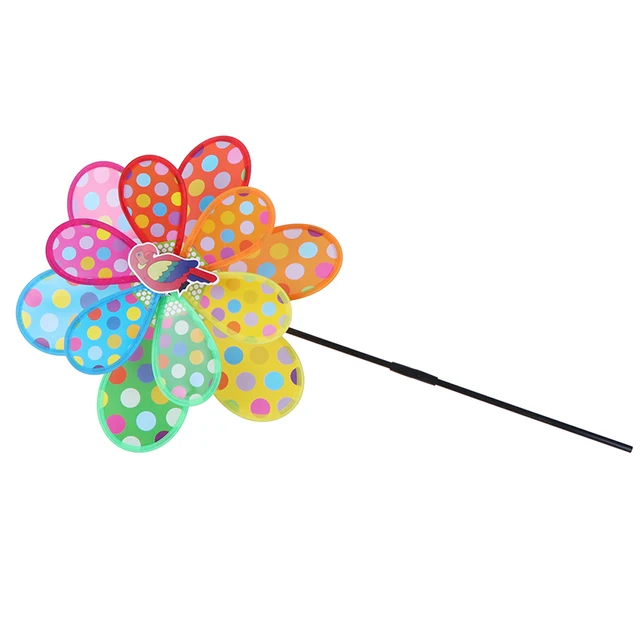 1pcs Children Garden Windmill Colorful Decoration DIY Handmade class Wind Spinner Outdoor Toy Gift for kids vent 2