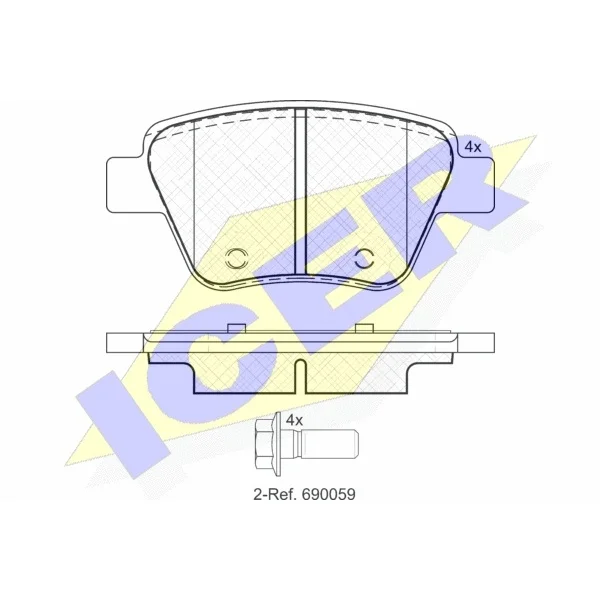 Колодки дисковые задние Audi A3, VW Golf,Skoda Yeti/Superb, Seat