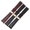 curved end men's watchband straps for BL9002-37 05A BT0001-12E 01A brand watch genuine leather with butterfly buckle 20 21 22mm ► Photo 3/6