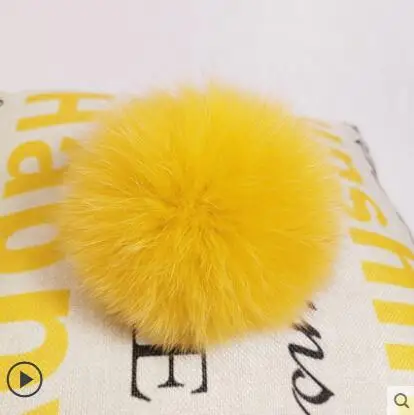 fox fur 5 pieces 5 шт./лот, ручная работа, высокое качество, помпоны из меха енота, меховые шарики, вязаная шапка, кепка, бини, брелок и шарфы, помпоны из натурального меха - Цвет: fox fur 5 pieces