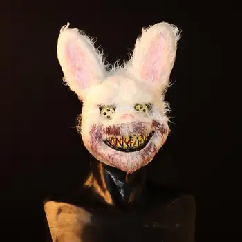 

Halloween Mask Bloody Killer Rabbit Mask Halloween Plush Cosplay Horror Mask For Kids Adults 2019 New