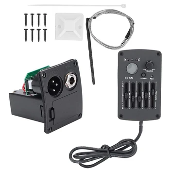 

HOT-Acoustic Guitar Pickup 5 Bands EQ Equalizer SE-5N Pickup Classical Guitar Preamp Piezo Pickup with LCD Tuner