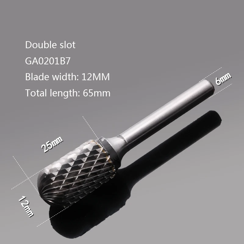 Double groove 12mm Шлифовальный Фреза Hss роторное сверло напильники сверла Rasp электрический шлифовальный станок аксессуары для гравировки по металлу - Цвет: Double groove 12mm