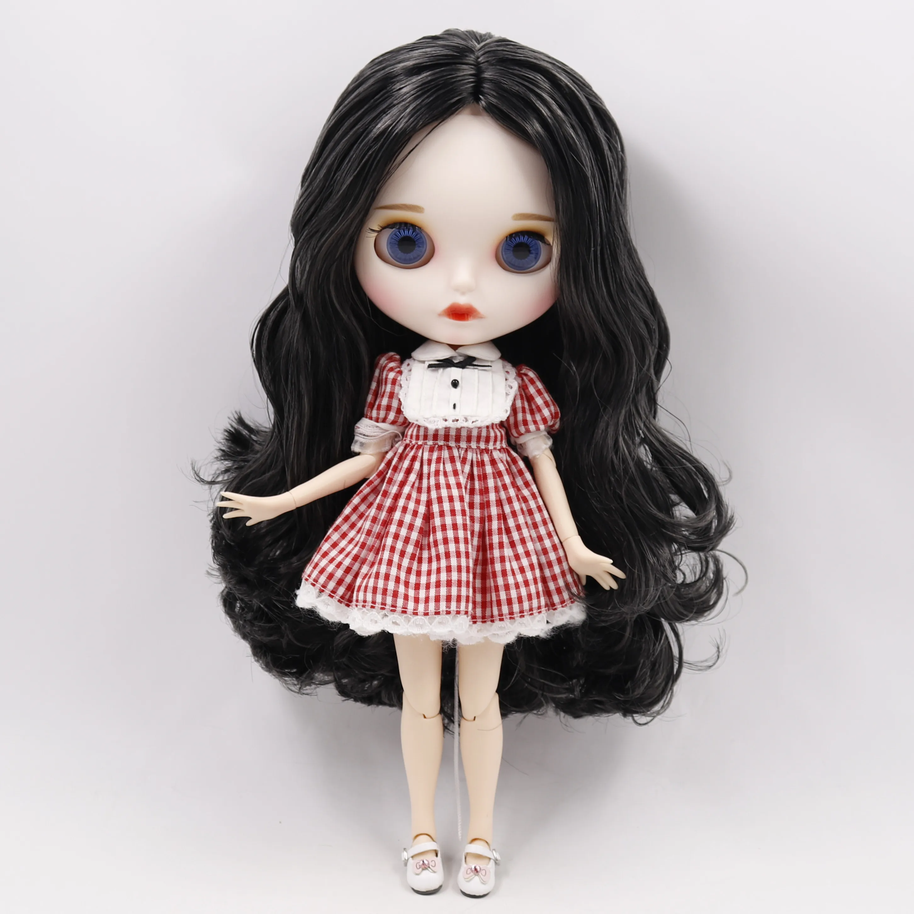 DBS bjd ICY blyth doll white black dark skin joint body glassy matte face Can Changed Makeup and Dress DIY special 1/6 - 3