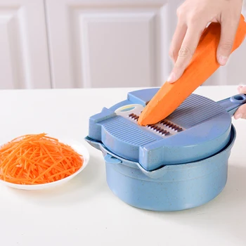 

15 In 1 Mandoline Slicer Spiralizer Vegetable Cutter Grinder Grater With Strainer Container Chopper Dicer Shredder Egg Separator