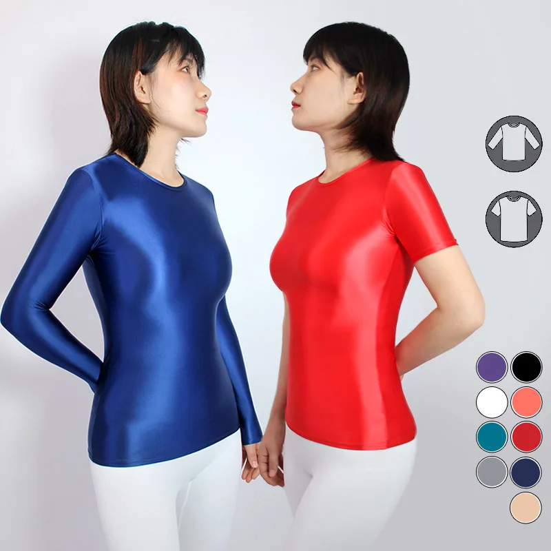 16 color sexy long sleeve Japanese slim fit competitive swimming hot spring fun professional swimsuit glossy skinny swimsuit 3XL