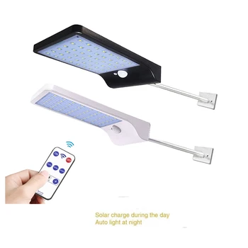 

Upgraded 48 leds Solar Light Color Adjustable With Controller Three Modes Waterproof Lamp Lights For Outdoor Garden Wall Street