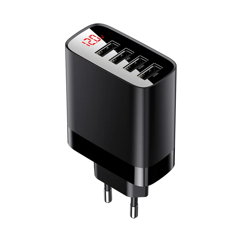 Baseus Мульти USB зарядное устройство для iPhone 11 Pro Max 30 Вт Быстрое зарядное устройство для Xiaomi Mi samsung 4 порта несколько настенных мобильных телефонов зарядное устройство - Тип штекера: 4 USB EU Plug