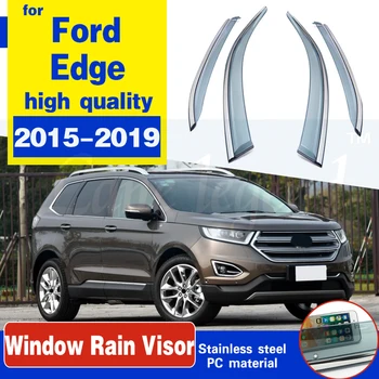 baratas Para Ford Edge 2015-2019 Janela Do Carro Viseira Defletor De Vento Chuva Sol Viseira Escudo Capa Toldos Abrigo Capa Acessórios Para Automóveis