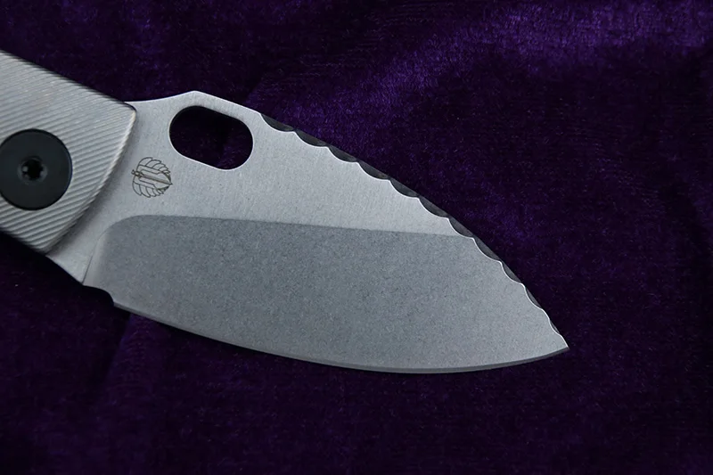LEMIFSHE SJ75 складной нож D2 лезвие TC4 титановый рычаг CF медь стиральная машина Открытый Кемпинг универсальный фруктовый нож, инструмент для повседневного использования