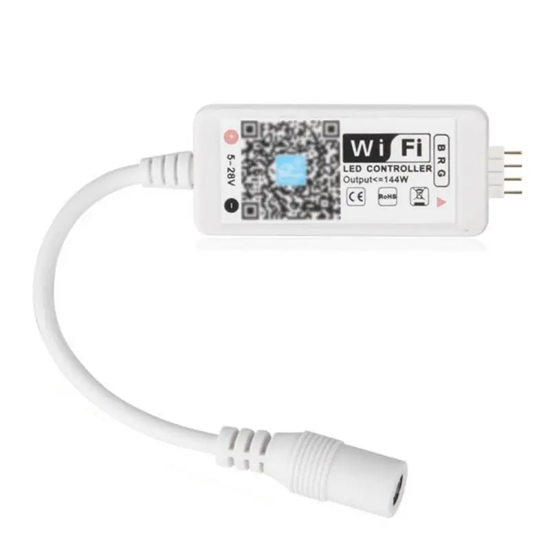 WiFi беспроводной светодиодный смарт-контроллер совместим, светодиодные полосы света DC 12 В(без адаптера питания в комплекте
