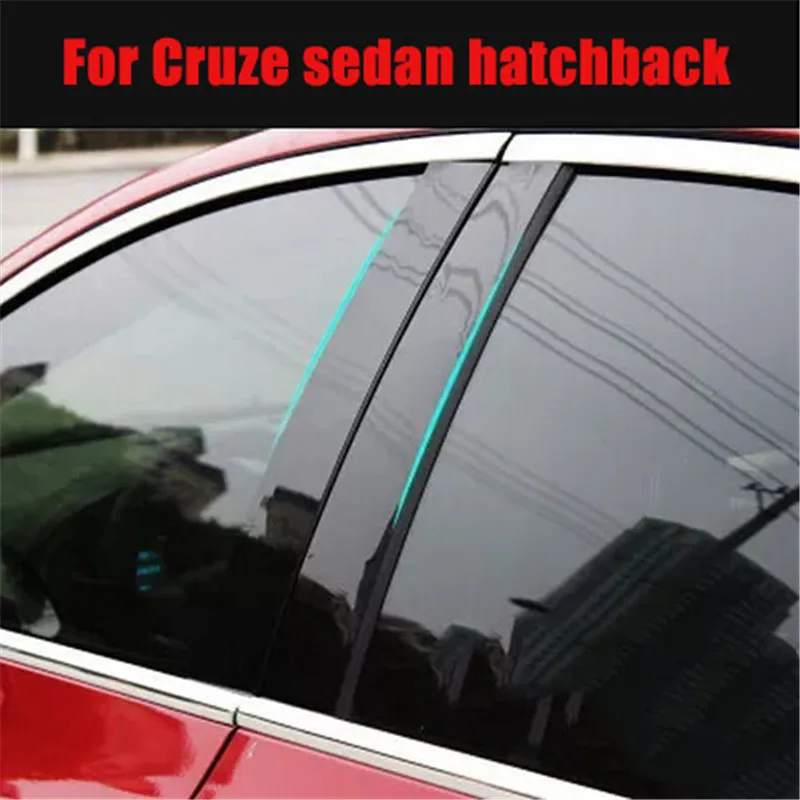Автомобильный Стайлинг зеркальная отражающая панель BC Колонка задняя треугольная декоративная наклейка пленка для Chevrolet Cruze седан хэтчбек 2009-18