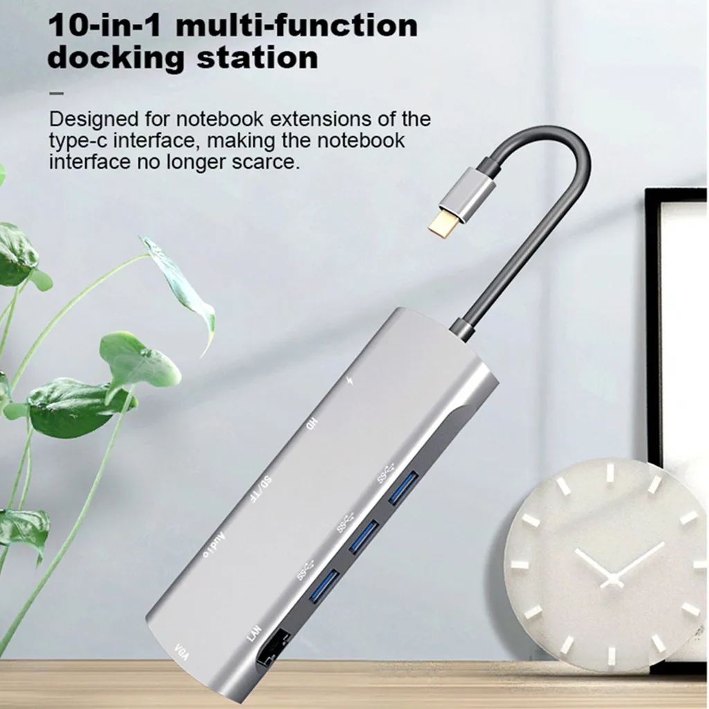 Набор контактов для тестирования 10 в 1 Тип C на Hdmi многофункциональная док-станция для usb-хаб Быстрая зарядка Pd usb-хаб компьютера Адаптер Hub Тетрадь концентратор